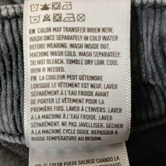 American Eagle Pants Size 12 Corduroy High Rise Jegging Gray Storm Super Stretch - Picture 10 of 10